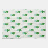 Potted Sansevieria Snake Plant Print Theedoek (Horizontaal)