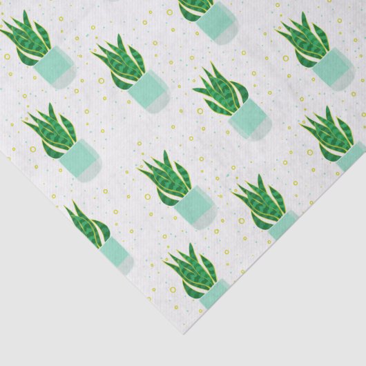 Potted Sansevieria Snake Plant Print Tissuepapier (Detail)