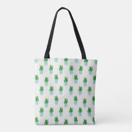 Potted Sansevieria Snake Plant Print Tote Bag