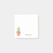 Potted succulent plant met naam post-it® notes (Voorkant)