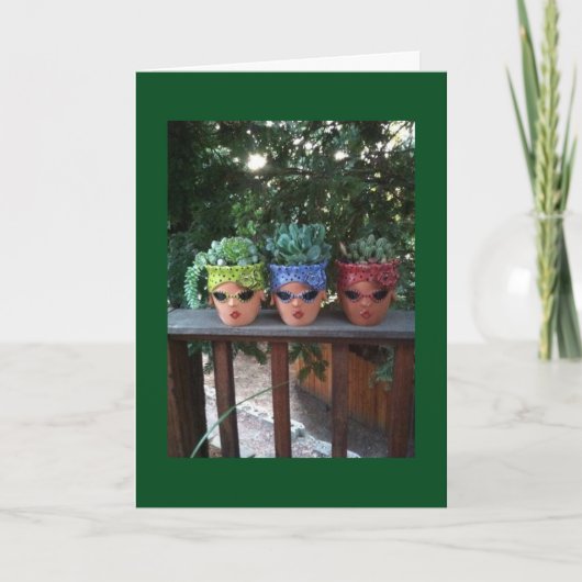 POTTED VRIENDEN HANGEN UIT OM GELUKKIGE VERJAARDAG KAART (Voorkant)