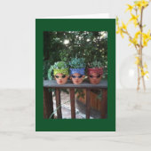 POTTED VRIENDEN HANGEN UIT OM GELUKKIGE VERJAARDAG KAART (Gele Bloem)