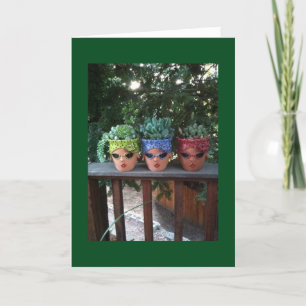 POTTED VRIENDEN HANGEN UIT OM GELUKKIGE VERJAARDAG KAART