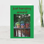 POTTED VRIENDEN HANGING OUT-GROEP VERJAARDAG KAART (Voorkant)