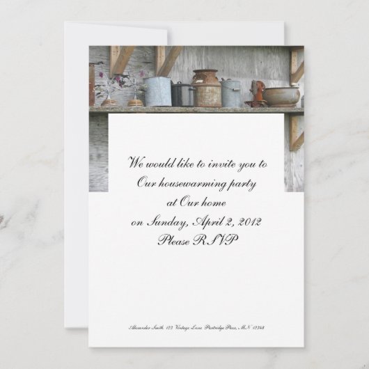 potten en pannen Housewarming Invitation Kaart (Voorkant)