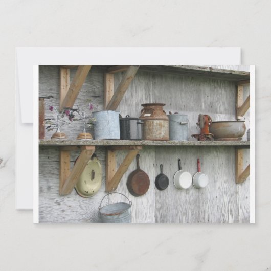 potten en pannen Housewarming Invitation Kaart (Achterkant)