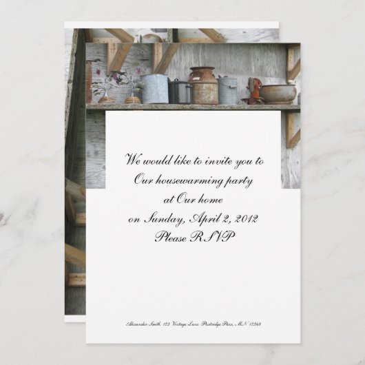  potten en pannen Housewarming Invitation Kaart (Voorkant / Achterkant)