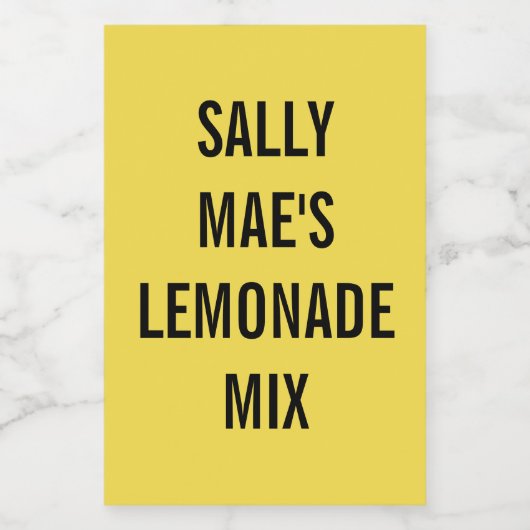 potten voor op maat voedselcontainer etiket (Enkel label)