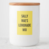 potten voor op maat voedselcontainer etiket (Voorkant)