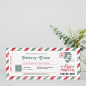 Pottenbakken Kerst Cadeaubon Kaart (Staand voorkant)