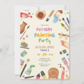 Pottenbakken verjaardagsfeestje voor elke leeftijd kaart (Voorkant)