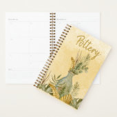 Potter Ceramist Pottery Vase Foliage Illustrations Planner (Display)
