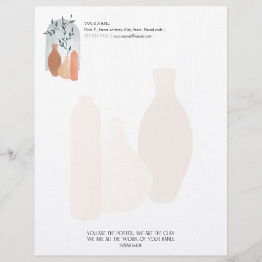 Potter en de klei briefhoofd (Voorkant)