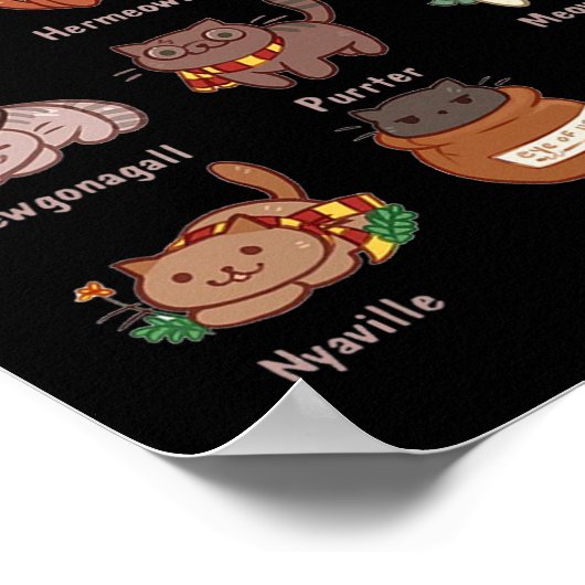 Potter katten voor kattenliefhebbers poster (Hoek)