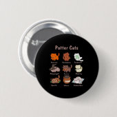 Potter katten voor kattenliefhebbers ronde button 5,7 cm (Voorkant /achterkant)