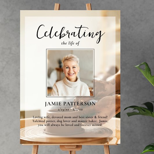 Potter Keramicus, Life Celebration Begrafenisfoto Poster