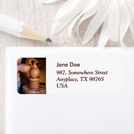 Potter op het werk etiket (Insitu)