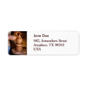 Potter op het werk etiket (Voorkant)