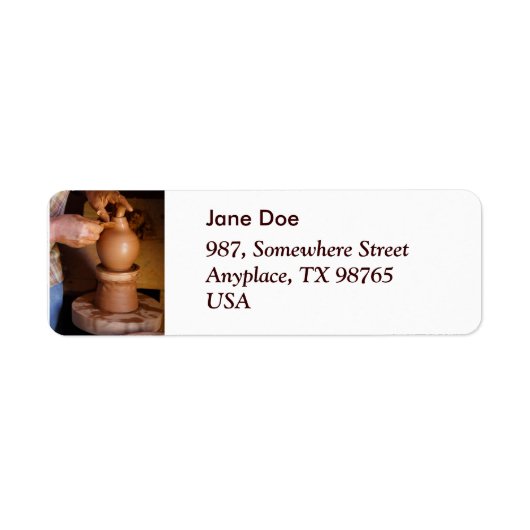 Potter op het werk etiket (Voorkant)