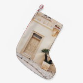 Potter plant nabij betonhuis kleine kerstsok (Voorkant (Hangend))