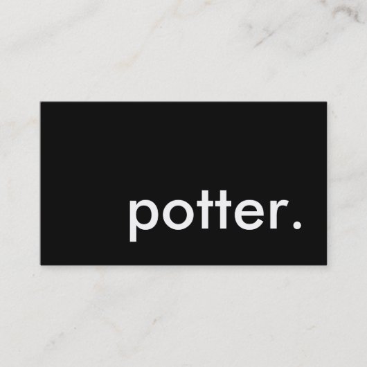 potter. visitekaartje (Voorkant)