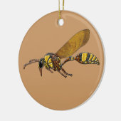 Potter Wasp Keramisch Ornament (Links)