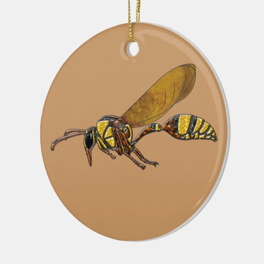 Potter Wasp Keramisch Ornament (Links)