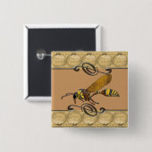 Potter Wasp Vierkante Button 5,1 Cm (Voorkant /achterkant)
