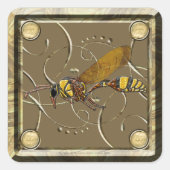 Potter Wasp Vierkante Sticker (Voorkant)