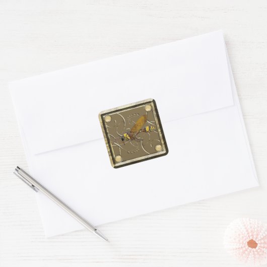 Potter Wasp Vierkante Sticker (Envelop)