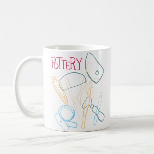 Potterij Gereedschap Koffiemok (Links)