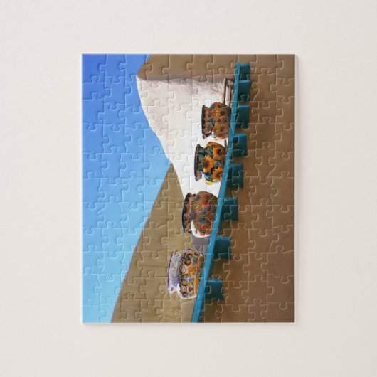 Potterij op de Muur van Adobe Legpuzzel (Verticaal)