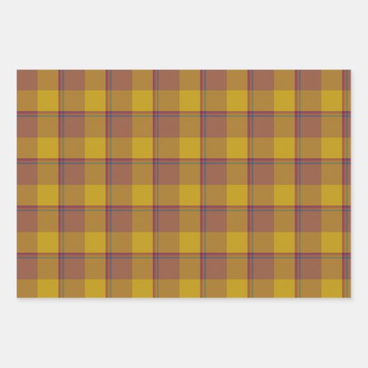 Potters Clay and Pizza Plaid Gold Brown Inpakpapier Vel (Voorkant 2)
