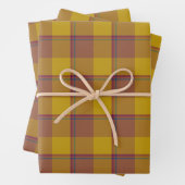 Potters Clay and Pizza Plaid Gold Brown Inpakpapier Vel (In situ)