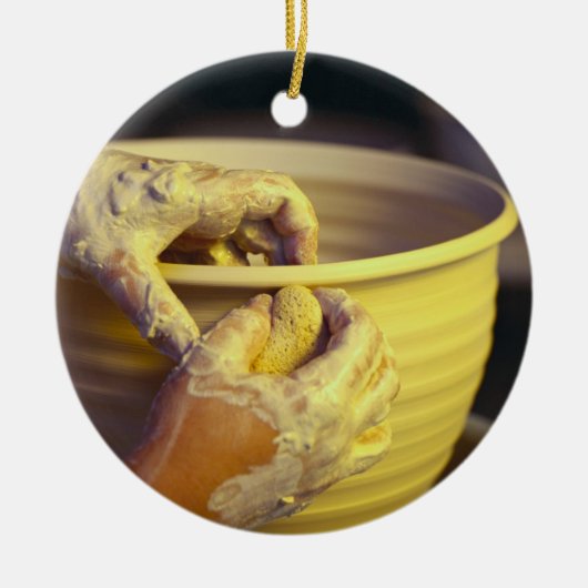 Potter's Hands Creëer 1 Keramisch Ornament (Voorkant)