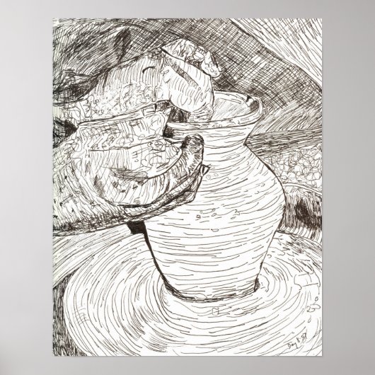 Potter's Hands en Pot Poster (Voorkant)