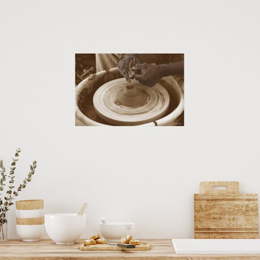 Potter's Hands Poster (Keuken)