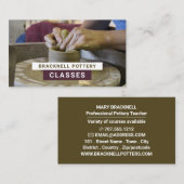 Potter's wiel, potten, potten visitekaartje (Voorkant / Achterkant)