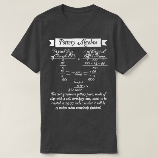 Pottery Algebra 1 T-shirt (Design voorkant)