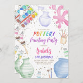 Pottery Art verjaardagsfeestje Kaart (Voorkant / Achterkant)