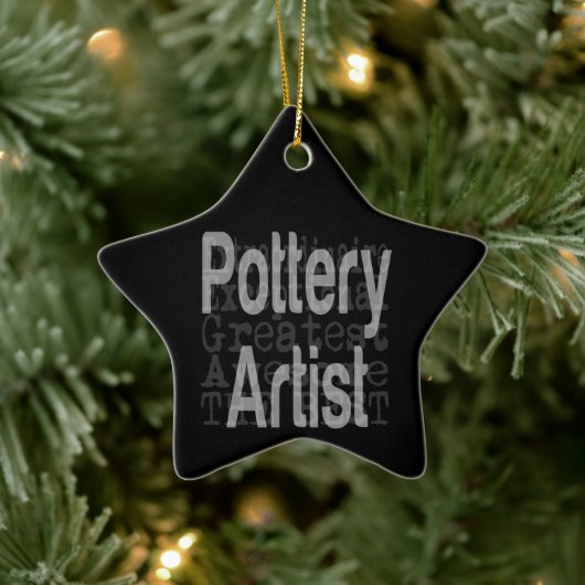 Pottery Artist Extraordinaire Keramisch Ornament (Boom)