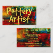 Pottery Artist in Paint Visitekaartje (Voorkant / Achterkant)