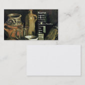 Pottery, Beer Glass & Bottle Van Gogh Fine Art Visitekaartje (Voorkant / Achterkant)