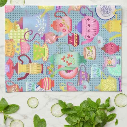 Pottery Blue Theedoek (Gevouwen)