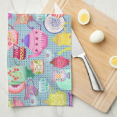 Pottery Blue Theedoek (Quarter Fold)