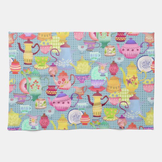 Pottery Blue Theedoek (Horizontaal)