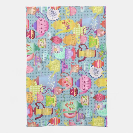 Pottery Blue Theedoek (Verticaal)