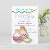 Pottery Bridal Luncheon Kaart (Staand voorkant)