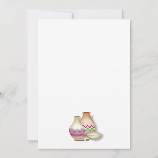 Pottery Bridal Luncheon Kaart (Achterkant)