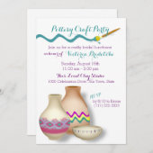 Pottery Bridal Luncheon Kaart (Voorkant / Achterkant)